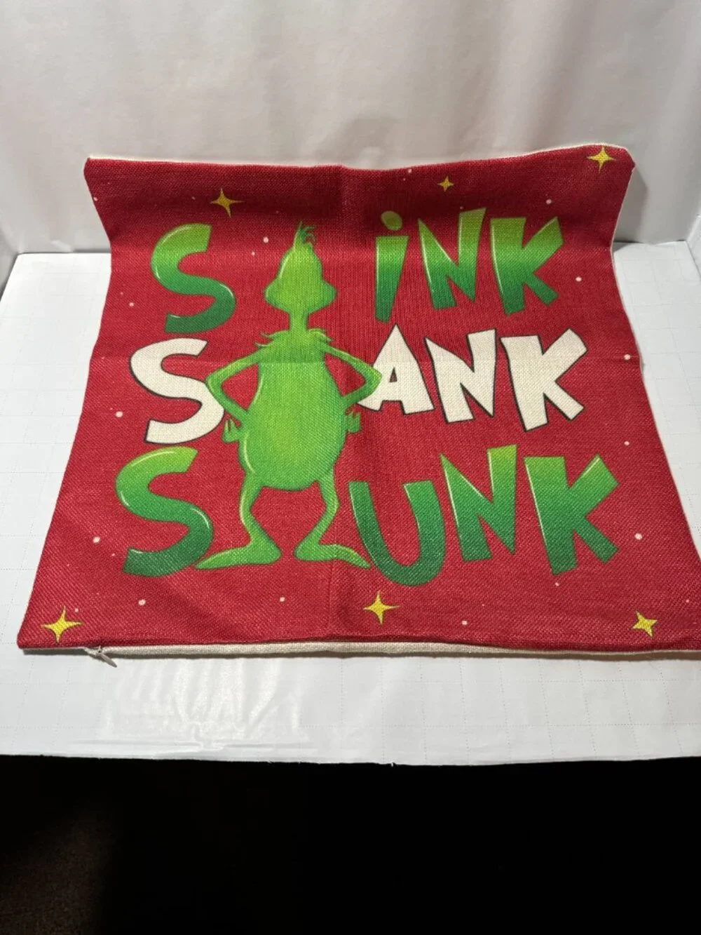 Grinch Christmas Pillow Covers Set of 4 18x18 Holiday Throw Cushion Covers
